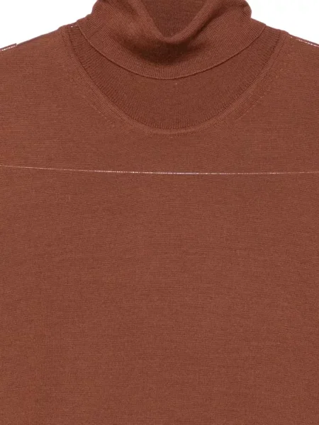 Μάλλινος πουλόβερ Boss καφέ