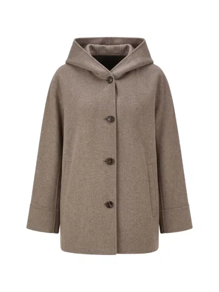 Palton 's Max Mara cu glugă maro