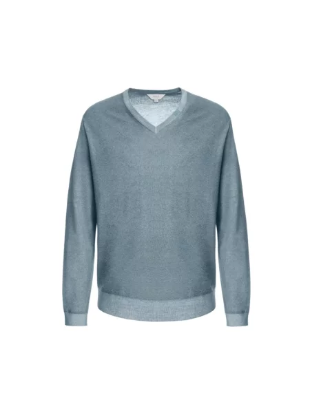 Sweter Malo z kaszmiru niebieski