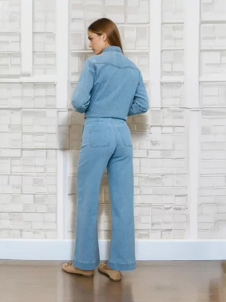 Широкі джинси синій