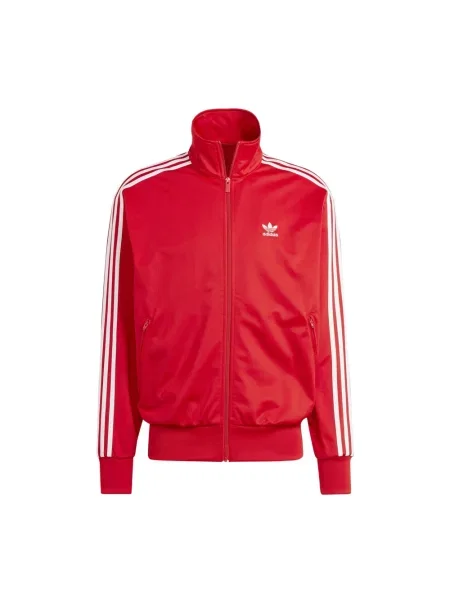 Komplet dresowy Adidas Originals ze stójką do biegania czerwony