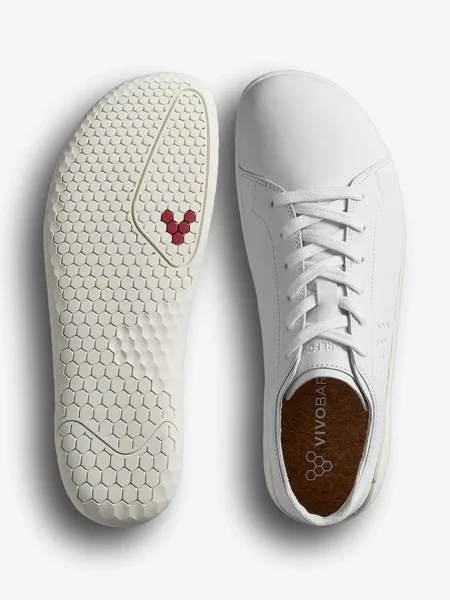 Кожаные кроссовки Vivobarefoot белые