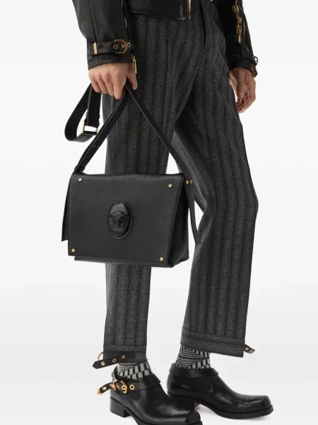 Geantă crossbody Versace din piele negru