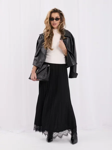 Maksi suknja Italy Moda crna