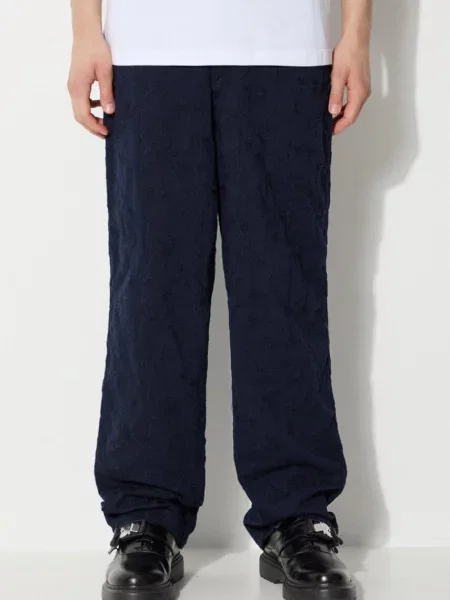 Hlače Corridor Floral Embroidered Trouser mornarsko modra