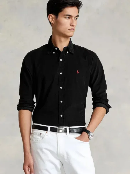Polo Ralph Lauren košile Corduroy černá