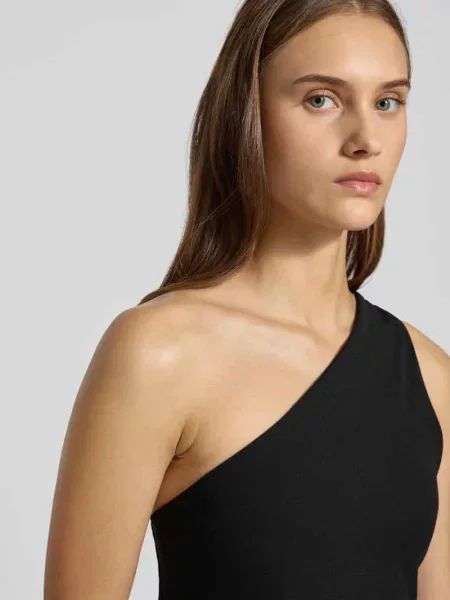 Top Gina Tricot na jednym ramieniu czarny