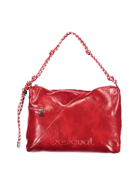 Torebka hobo Desigual z logo czerwona
