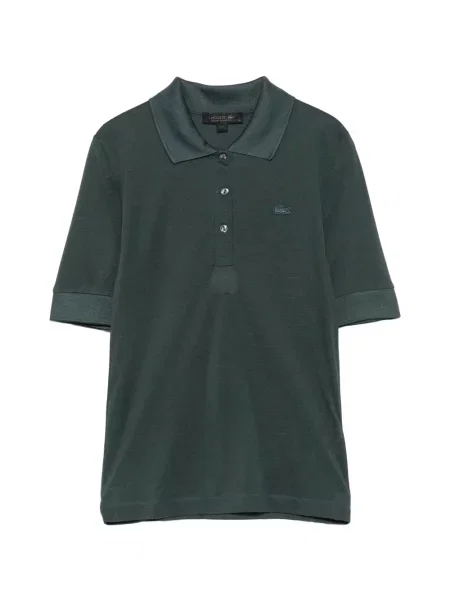 Tricou polo Lacoste cu autograf verde