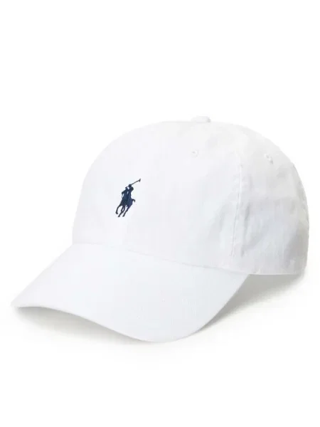 Шапка с козирка Polo Ralph Lauren жълто с изчистен дизайн бяло
