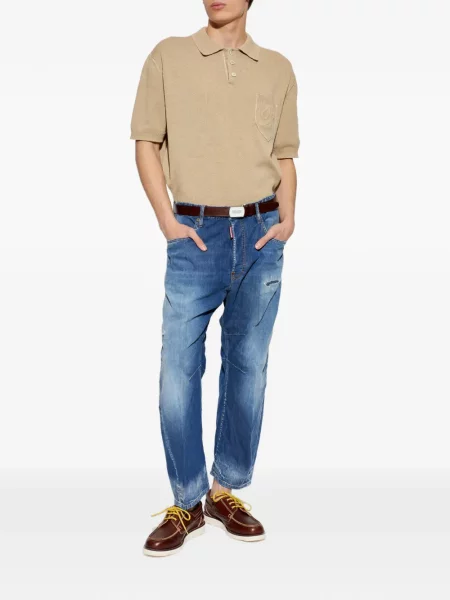 Tricou polo Dsquared2 cu broderie
