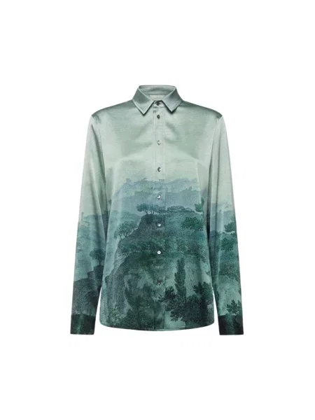Koszula Pierre Louis Mascia z długim rękawem zielona