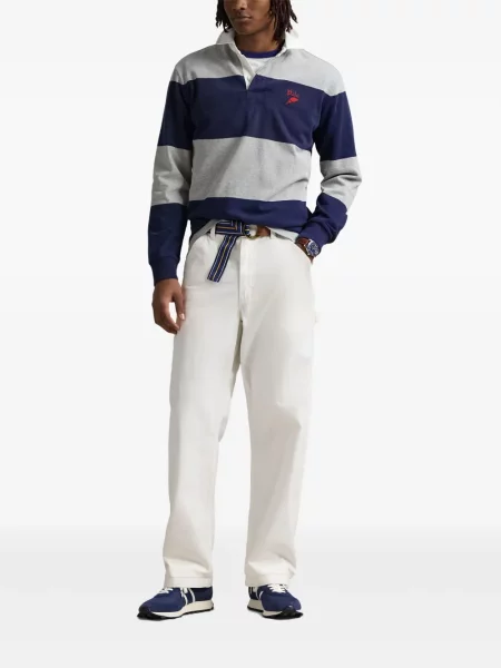 Pletene sportske kratke hlače Polo Ralph Lauren s printom bijela