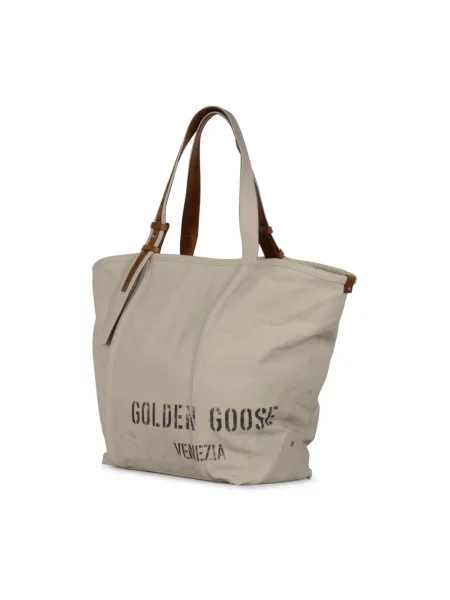 Torebka Golden Goose płócienna beżowa