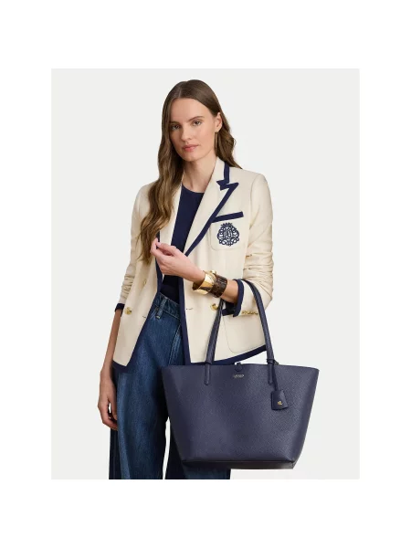 Geantă shopper Lauren Ralph Lauren alb