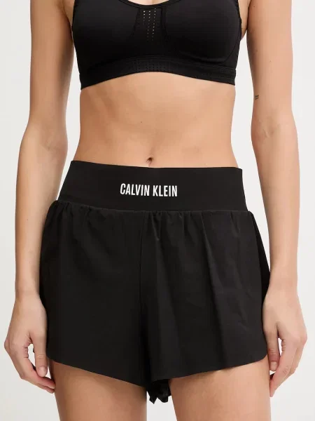 Къс панталон за трениране Calvin Klein Performance черно