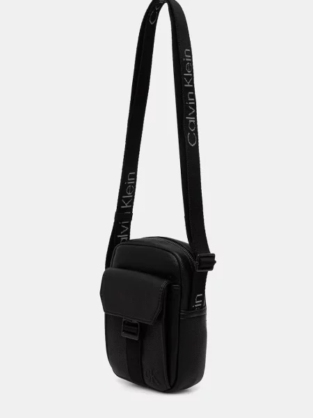 Calvin Klein Ľadvinka Webbing Strap Slim Reporter čierna
