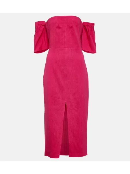 Rochie midi Isabel Marant până la genunchi de costum roz