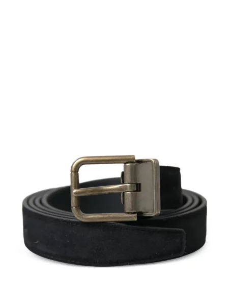 Cu centură curea Dolce & Gabbana din piele de căprioară negru