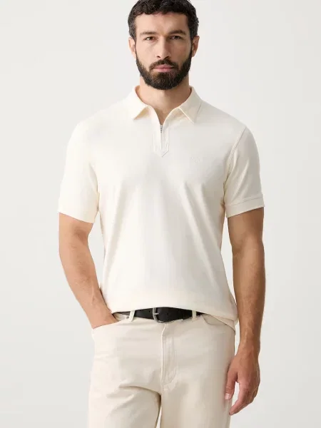 Tricou polo Barbour bej