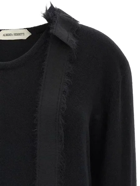 Pulover Alberta Ferretti cu funde negru