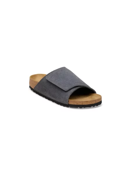 Birkenstock klapki zamszowe Solana szare