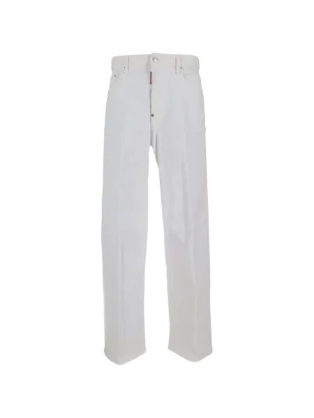 Blugi Dsquared2 cu 5 buzunare alb