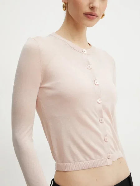 Жилетка с коприна MICHAEL Michael Kors от лека материя розово