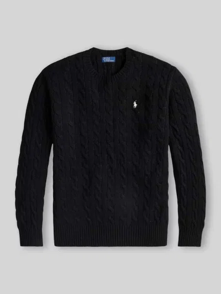Sweter w kroju regular fit z mieszanki wełny i kaszmiru JULIANNA' Polo Ralph Lauren czarny