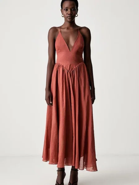 Bardot rochie portocaliu