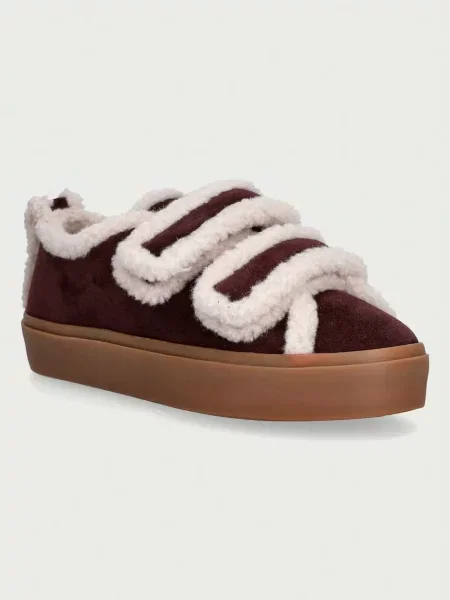 Inuikii Shearling Low Velcro sneakers pentru femei din piele întoarsă