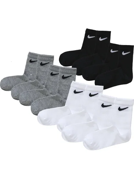 NIKE Șosete sport gri / negru alb