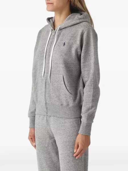 Fleece polo Polo Ralph Lauren με κέντημα μπλε
