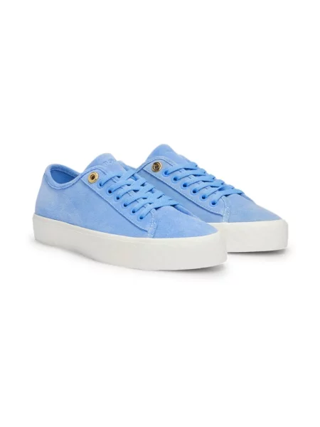 Buty do tenisa Hugo zamszowe do tenisa niebieskie