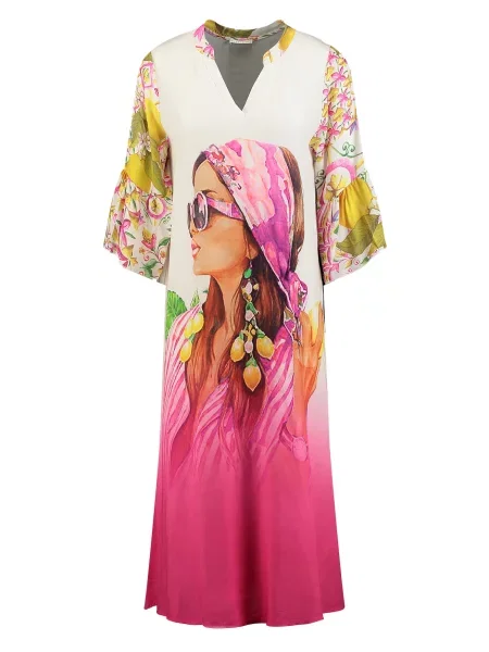 Key Largo Rochie Woman maro / citron / roz / roz galben