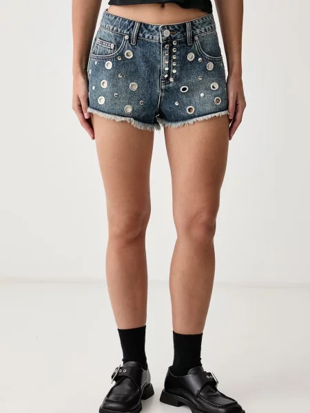 The Ragged Priest pantaloni scurți pentru femei din denim albastru