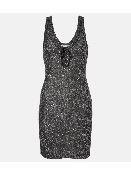 Obleka Alessandra Rich črna