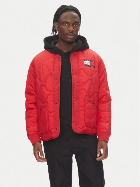Prehodna jakna Tommy Hilfiger rdeča
