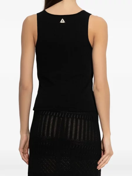 Palaidinė be rankovių Akep v formos iškirpte juoda