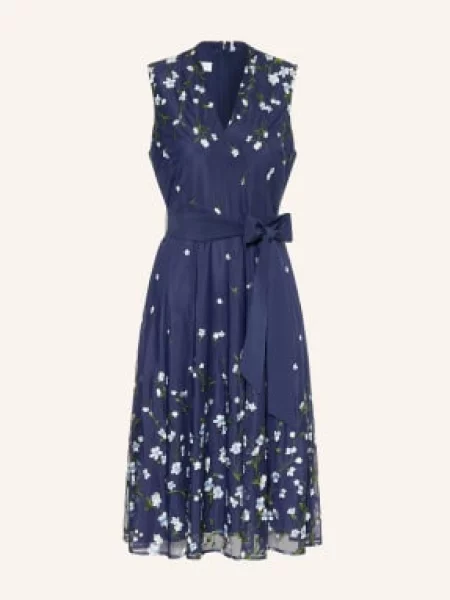 Hobbs Sukienka Z Siateczki Aria blau biała