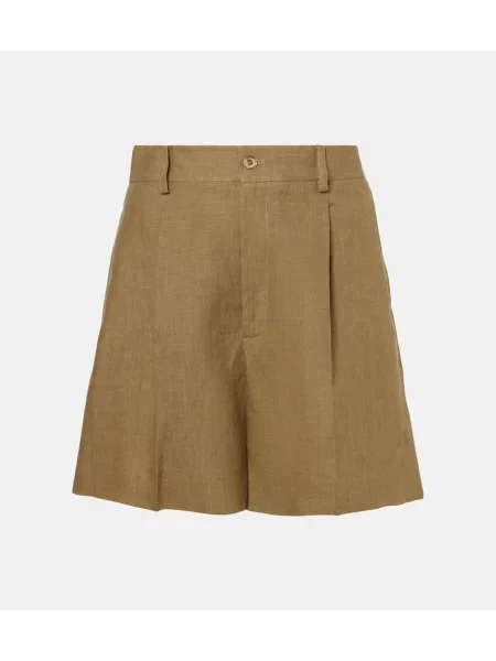 Pantaloni scurți de in Ralph Lauren Collection de in verde