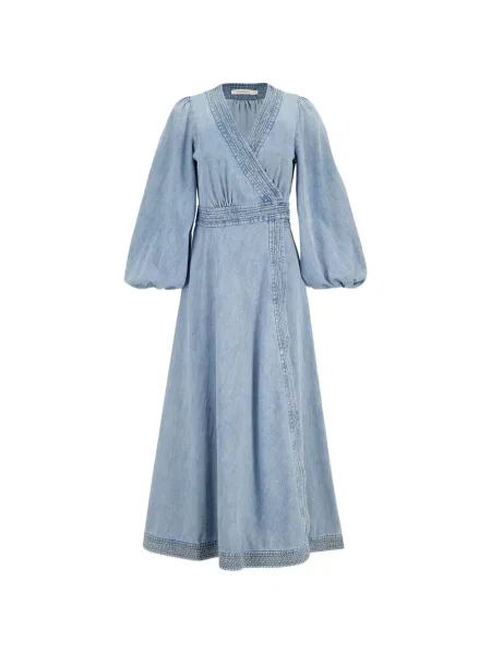Rochie midi Zimmermann plic albastru