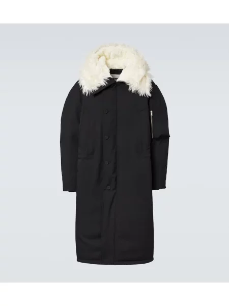 Пухено яке Jil Sander черно