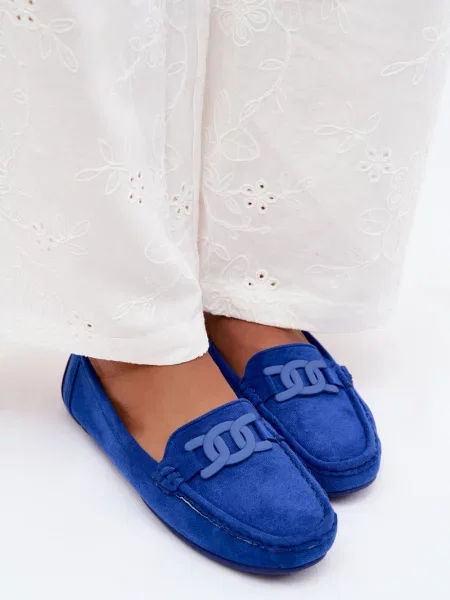 Mocasini Boto din piele albastru