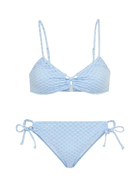 LSCN by LASCANA Costum de baie două piese albastru deschis / murdar alb