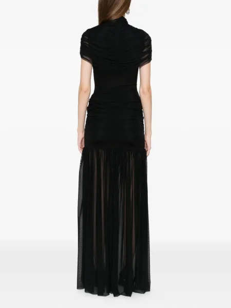Rochie maxi Axel 113 plasă de costum negru