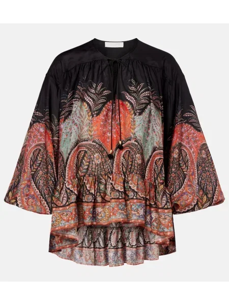 Top Zimmermann de mătase cu volane
