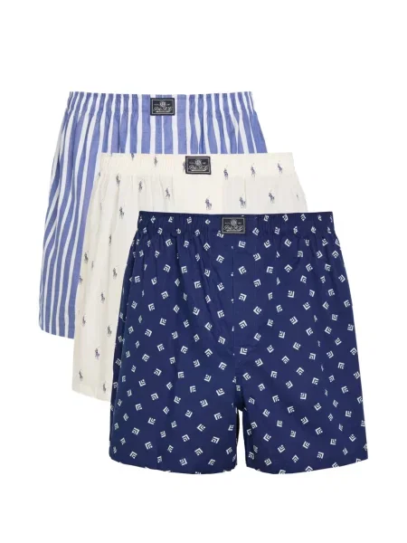 Hanorac cu glugă Polo Ralph Lauren cu dungi cu imagine albastru