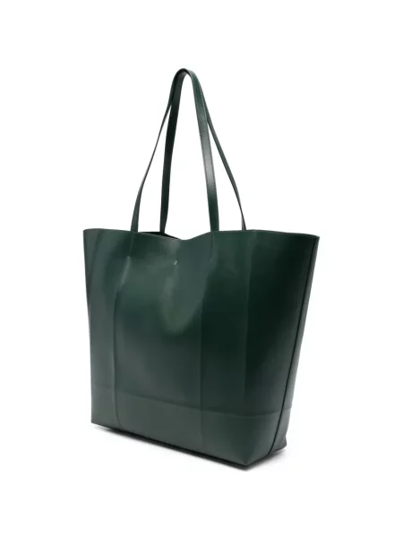 Geantă de mână Toteme din piele verde