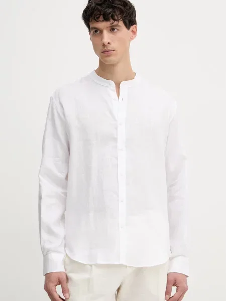 Trussardi Cămașă bărbătească de in alb